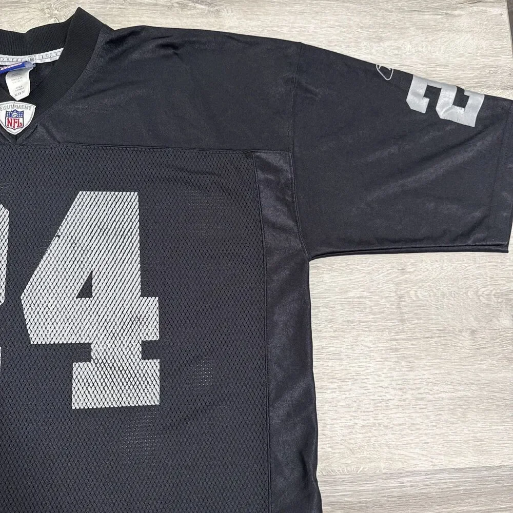 Charles Woodson Jersey Oakland Raiders NFL Reebok Men’s Black XL Throwback